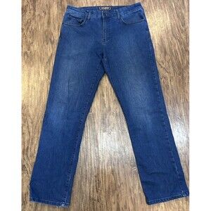 Jack of Spades High Roller Jeans Mens 36 x 32 Blue Comfort Fit Straight Leg
